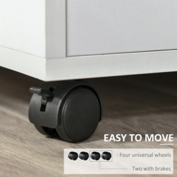 Portland White Multi-Storage Printer Stand with Wheels - Size: 60 x 50 x 65.5cm - Wilko - thumbnail 7