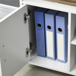 Portland White Multi-Storage Printer Stand with Wheels - Size: 60 x 50 x 65.5cm - Wilko - thumbnail 4