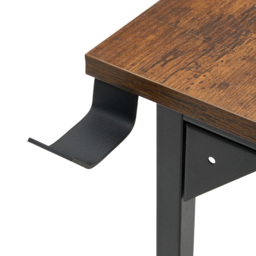 Living and Home Side Storage Pocket Office Desk Brown and Black - Size: 75.5 x 100 x 48cm - Brown + Black - Wilko - thumbnail 6
