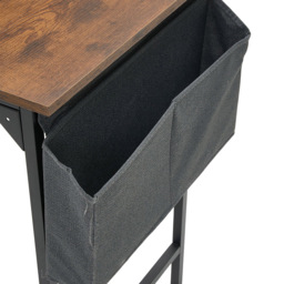 Living and Home Side Storage Pocket Office Desk Brown and Black - Size: 75.5 x 100 x 48cm - Brown + Black - Wilko - thumbnail 5