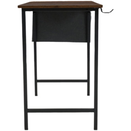Living and Home Side Storage Pocket Office Desk Brown and Black - Size: 75.5 x 100 x 48cm - Brown + Black - Wilko - thumbnail 4
