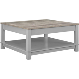 Dorel Carver Grey Single Shelf Coffee Table - Size: 43 x 89 x 89cm - Wilko - thumbnail 3