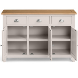 Julian Bowen Richmond Grey and Pale Oak Sideboard - Wood - Wilko - thumbnail 5