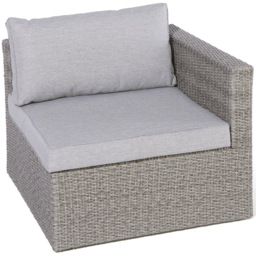 Rowlinson Marbella 7 Seater Grey Polyrattan Corner Lounge Set - Wilko - thumbnail 7