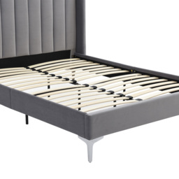 Hyacinth Super King Grey Velvet Bed Frame - Wilko - thumbnail 5