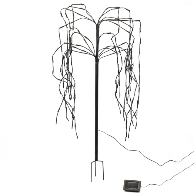 Streetwize Black Willow Tree Decoration with Solar Lights - Size: 8.5 x 8.5 x 158cm - Wilko - image 1