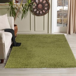 Desire Rugs Oxford Green Plain Shaggy Rug 200 x 290cm - Wilko - thumbnail 3