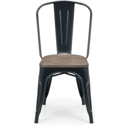 Julian Bowen Grafton Set of 4 Black Metal Dining Chair - Wilko - thumbnail 5