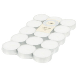 Pack of 15 White Unscented Maxi Tealights White - Wilko - thumbnail 4