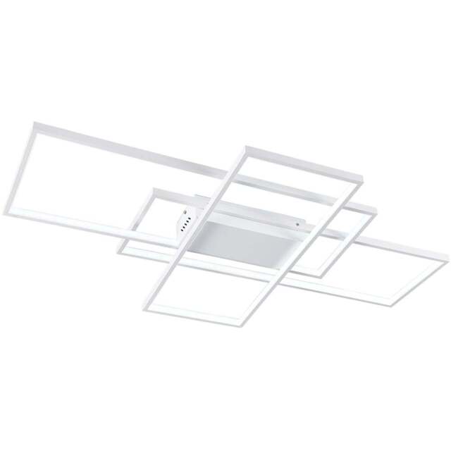 Living and Home White Rectangular LED Semi Flush Ceiling Light - Size: 9 x 90 x 50cm - Wilko - image 1