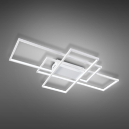 Living and Home White Rectangular LED Semi Flush Ceiling Light - Size: 9 x 90 x 50cm - Wilko - thumbnail 3