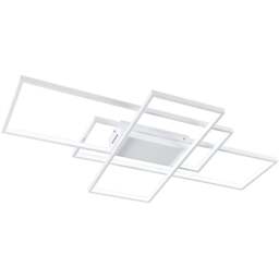 Living and Home White Rectangular LED Semi Flush Ceiling Light - Size: 9 x 90 x 50cm - Wilko - thumbnail 1
