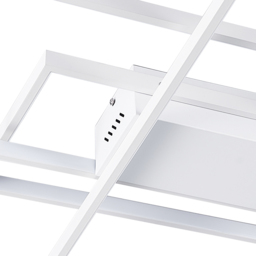 Living and Home White Rectangular LED Semi Flush Ceiling Light - Size: 9 x 90 x 50cm - Wilko - thumbnail 4