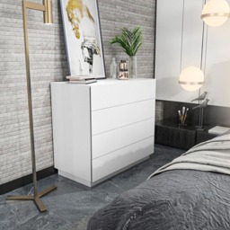 Decorotika Lines 4 Drawer White Chest of Drawers - Wilko - thumbnail 7
