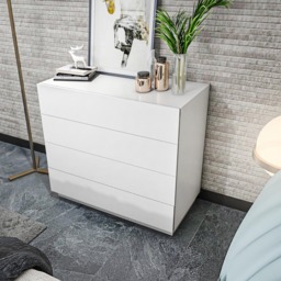 Decorotika Lines 4 Drawer White Chest of Drawers - Wilko - thumbnail 4