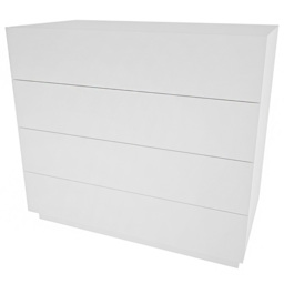 Decorotika Lines 4 Drawer White Chest of Drawers - Wilko - thumbnail 5