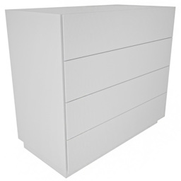 Decorotika Lines 4 Drawer White Chest of Drawers - Wilko - thumbnail 3