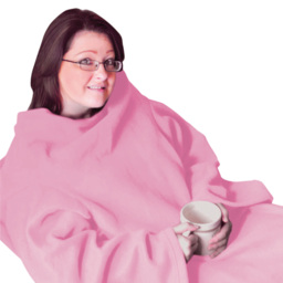 Aidapt Pink Fleece Sleeved Blanket - Size: 90 x 320 x 320cm - Green - Wilko - thumbnail 4