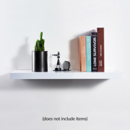 Innoteck 40cm High Gloss White Floating Shelf - Size: 3.8 x 40 x 23.5cm - Wilko - thumbnail 4