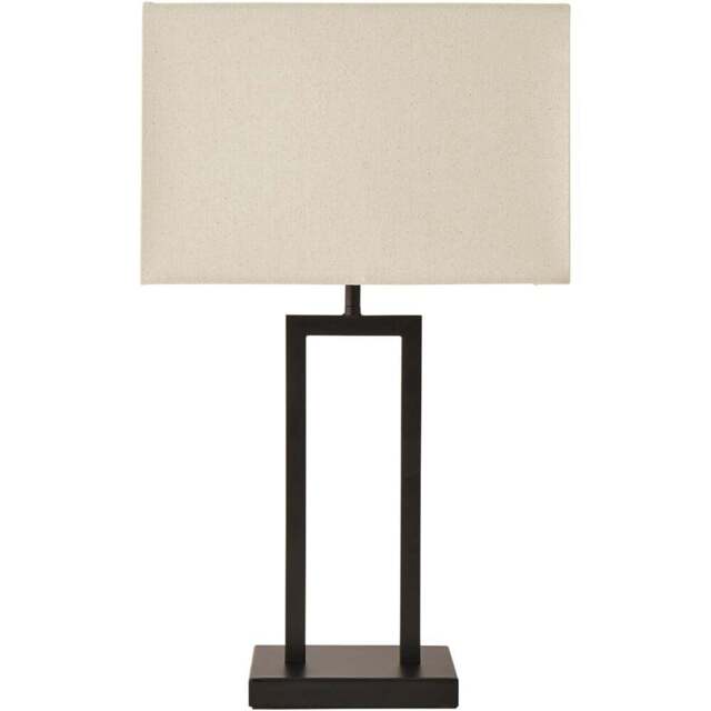 ValueLights Gloria Lamp Shade Black Double Stem Metal LED Table Lamp - Size: 52 x 31 x 18.5cm - Wilko - image 1