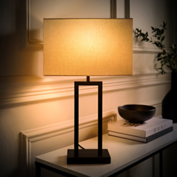 ValueLights Gloria Lamp Shade Black Double Stem Metal LED Table Lamp - Size: 52 x 31 x 18.5cm - Wilko - thumbnail 7