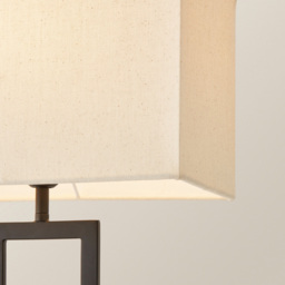ValueLights Gloria Lamp Shade Black Double Stem Metal LED Table Lamp - Size: 52 x 31 x 18.5cm - Wilko - thumbnail 4