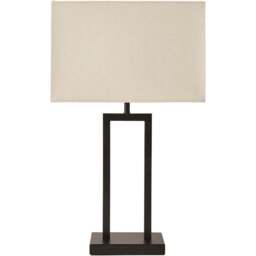 ValueLights Gloria Lamp Shade Black Double Stem Metal LED Table Lamp - Size: 52 x 31 x 18.5cm - Wilko