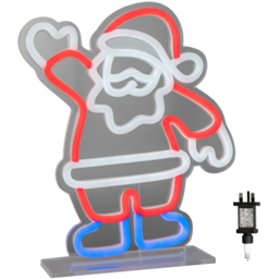 Samuel Alexander Multicolour LED Waving Santa Table Top Neon Sign 25 x 21cm - Size: 25 x 21 x 2cm - Multi-Coloured - Wilko - thumbnail 3