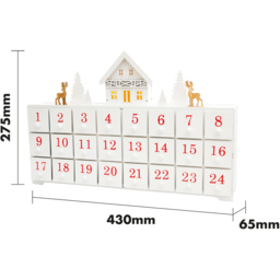 St Helens White Christmas Wooden Advent Calendar - Size: 275 x 430 x 65cm - Wilko - thumbnail 7