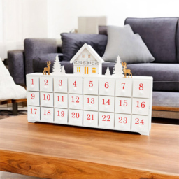 St Helens White Christmas Wooden Advent Calendar - Size: 275 x 430 x 65cm - Wilko - thumbnail 3