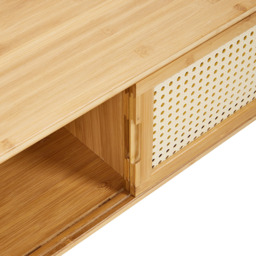 H&O Direct 3 Sliding Door Modern Wooden TV Stand - Size: 32.5 x 160 x 33cm - Cream - Wilko - thumbnail 5