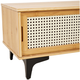 H&O Direct 3 Sliding Door Modern Wooden TV Stand - Size: 32.5 x 160 x 33cm - Cream - Wilko - thumbnail 4