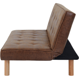 Home Detail Salerno Double Sleeper Brown Air Leather Sofa Bed - Size: 3 Seater - Wilko - thumbnail 4