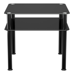 AVF Classic Black Glass Side Table - Size: 60 x 60 x 55cm - Wilko - thumbnail 4