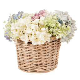 Hydrangea and Gypsophila Floral Basket - Multicolour - Wilko - thumbnail 3