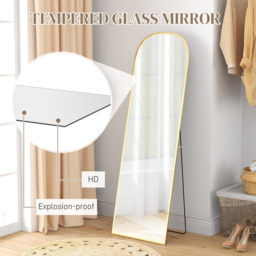 HOMCOM Gold Aluminium Alloy Full Length Mirror 161.5 x 50cm - Size: 58 x 5 x 170cm - Wilko - thumbnail 6