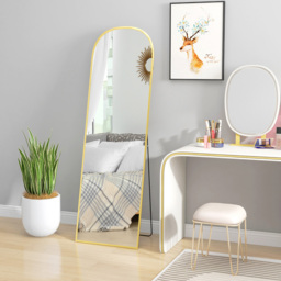 HOMCOM Gold Aluminium Alloy Full Length Mirror 161.5 x 50cm - Size: 58 x 5 x 170cm - Wilko - thumbnail 4