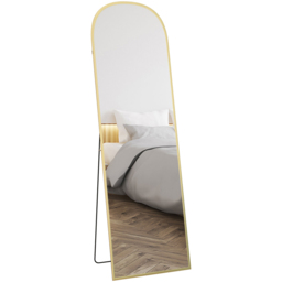 HOMCOM Gold Aluminium Alloy Full Length Mirror 161.5 x 50cm - Size: 58 x 5 x 170cm - Wilko - thumbnail 1