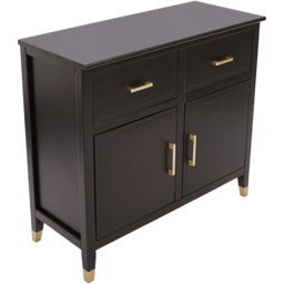 Palazzi 2 Doors 2 Drawers Black Sideboard - Size: 40 x 95 x  85cm - Wilko - thumbnail 5