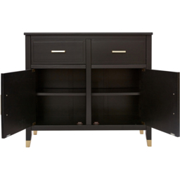 Palazzi 2 Doors 2 Drawers Black Sideboard - Size: 40 x 95 x  85cm - Wilko - thumbnail 6