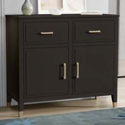 Palazzi 2 Doors 2 Drawers Black Sideboard - Size: 40 x 95 x  85cm - Wilko