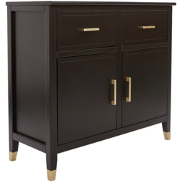 Palazzi 2 Doors 2 Drawers Black Sideboard - Size: 40 x 95 x  85cm - Wilko - thumbnail 3