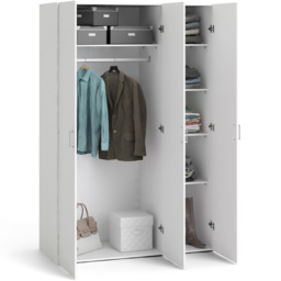 Florence Space 3 Door White Wardrobe - Furniture To Go - Wilko - thumbnail 5