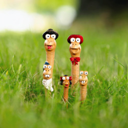 Marco Paul 5 Piece Resin Worm Garden Ornaments - Size: 20 x 10 x 10cm - Brown - Wilko - thumbnail 4