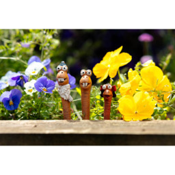 Marco Paul 5 Piece Resin Worm Garden Ornaments - Size: 20 x 10 x 10cm - Brown - Wilko - thumbnail 5