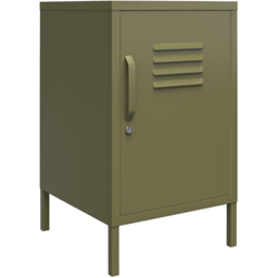Dorel Bradford Single Door Olive Green Metal Locker End Table - Size: 68 x 37 x 39cm - Wilko - thumbnail 3