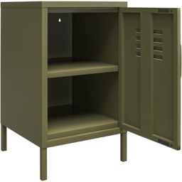 Dorel Bradford Single Door Olive Green Metal Locker End Table - Size: 68 x 37 x 39cm - Wilko - thumbnail 5