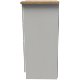 Crowndale Victoria 4 Drawer Cream Ash and Oak Bedside Cabinet - Wilko - thumbnail 4