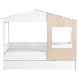 Flair Dreamland White and Oak Play House Bed Frame with Trundle - Size: Single - Wilko - thumbnail 4