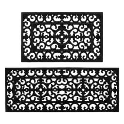 JVL Lexi Rubber Scraper Doormat - Size: 25 x 75cm - JVL Homewares - Wilko - thumbnail 1